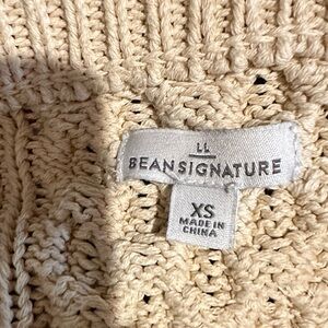 L.L. Bean Cream Women's Fisherman Sweater